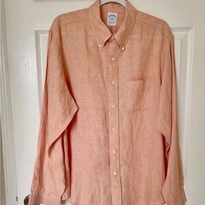 Brooks Brothers Peach Casual Button Down Shirt